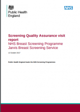 Screening Quality Assurance visit report: NHS Breast Screening Programme Jarvis Breast Screening Service